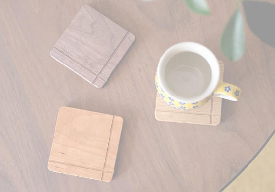 無垢の木のコースター